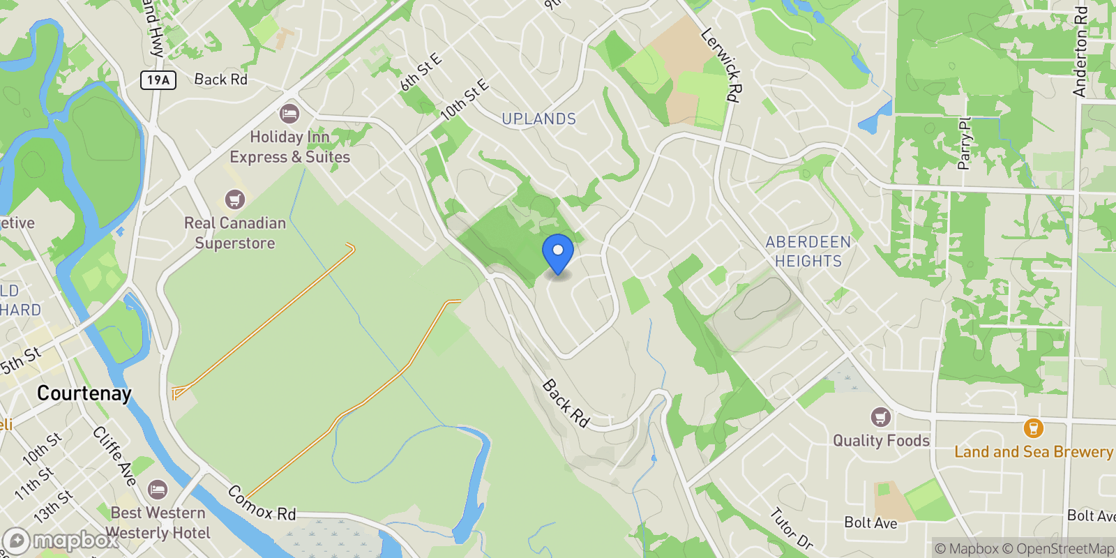 Map showing 1674 Trumpeter Cres, Courtenay, British Columbia, Canada.