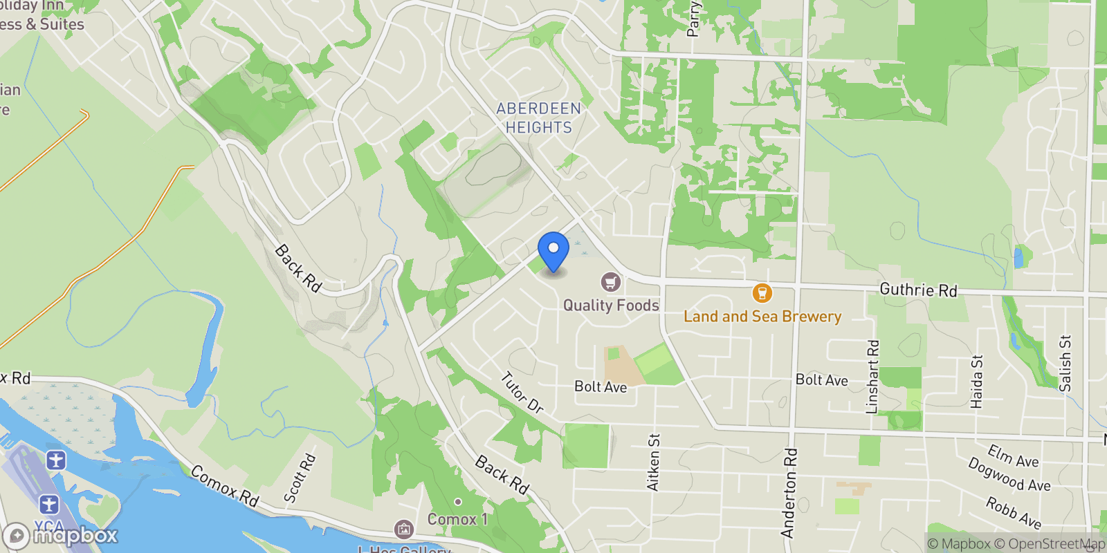 Map showing 700 Lancaster Way 56, Comox, British Columbia, Canada.