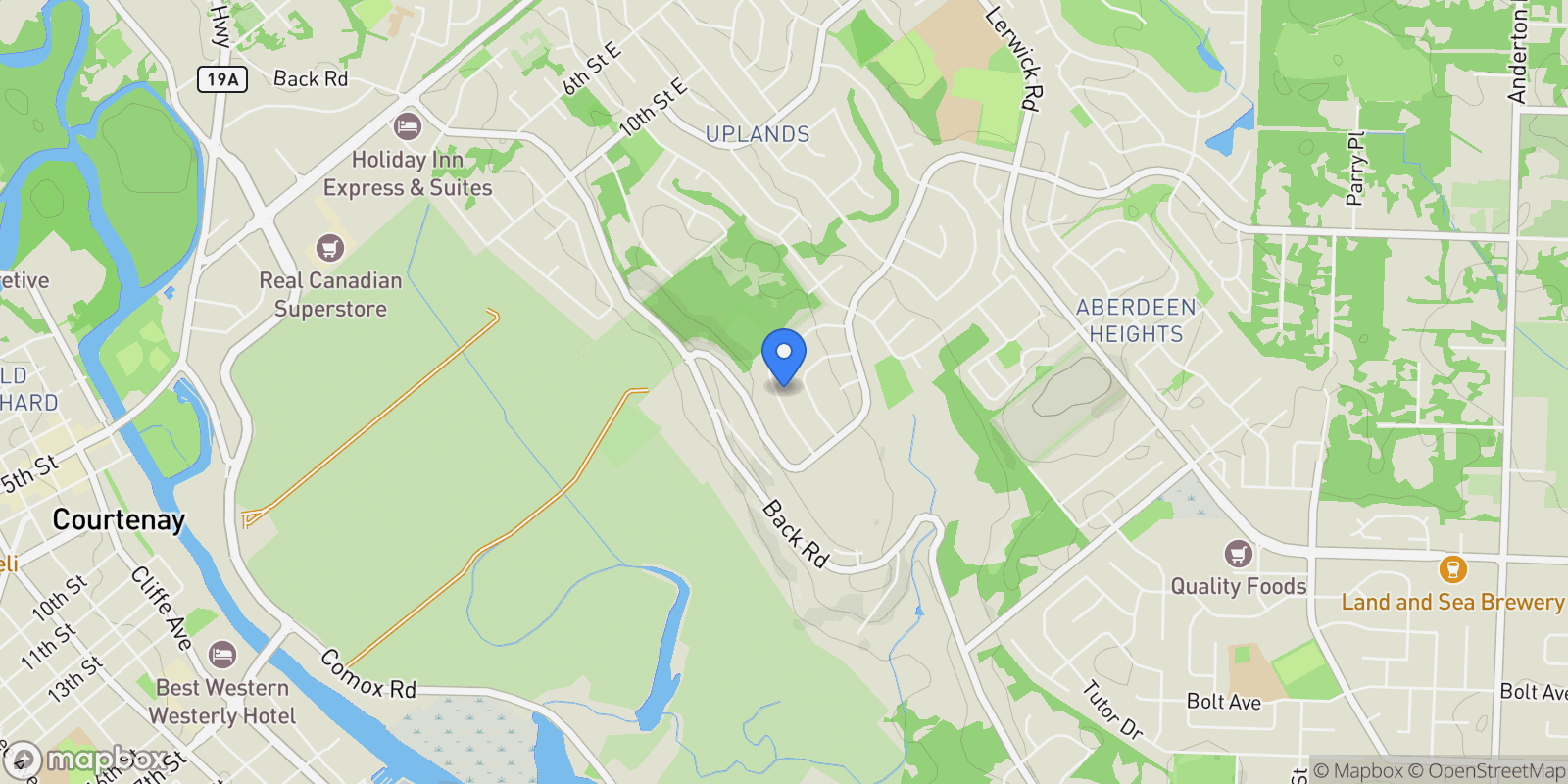 Map showing 1614 Trumpeter Cres, Courtenay, British Columbia, Canada.