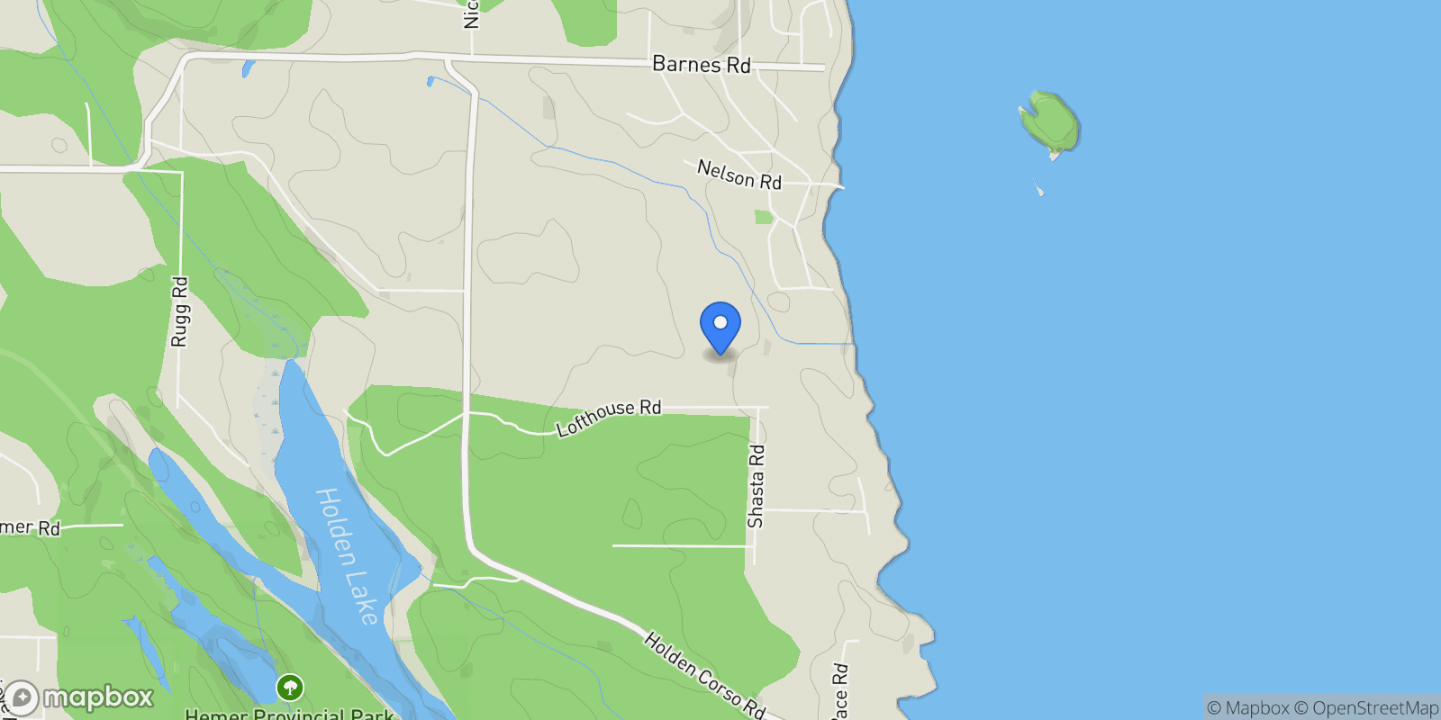 Map showing 2980 Lofthouse Rd, Nanaimo A, British Columbia, Canada.