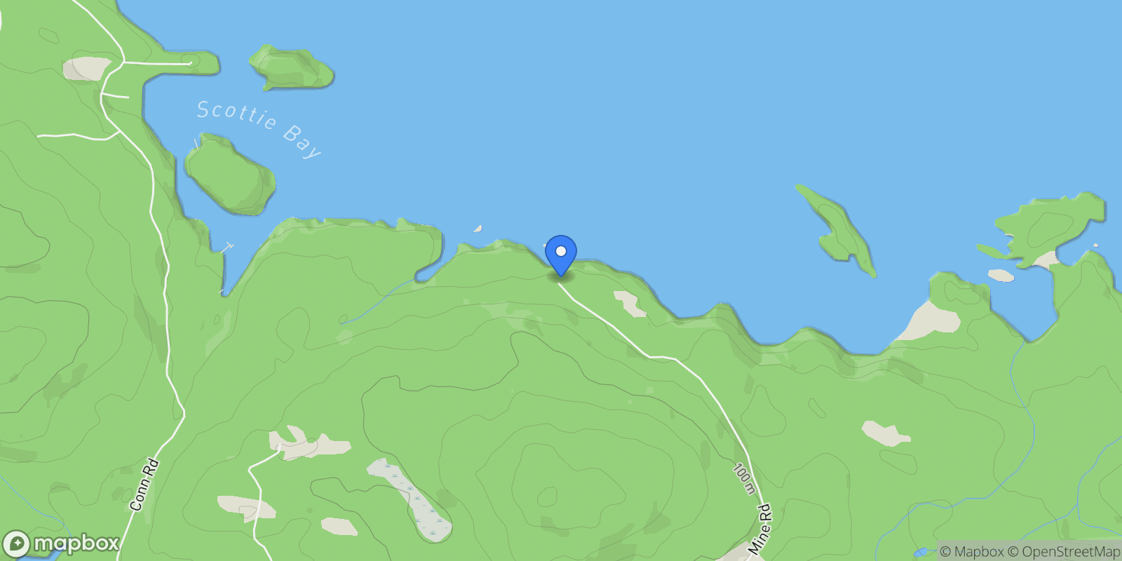 Map showing 777 Mine Rd, Lasqueti Island, British Columbia, Canada.