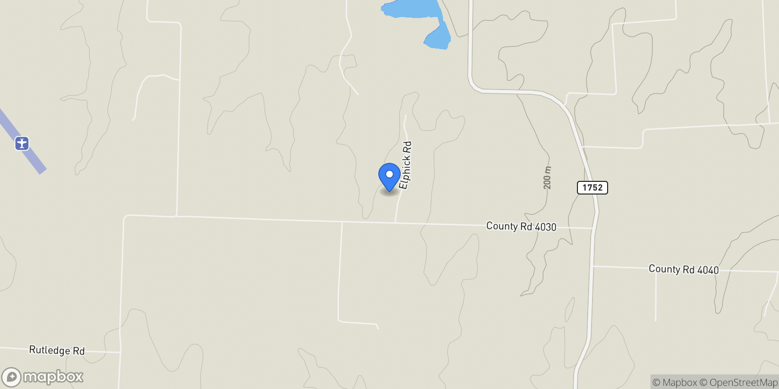 Map showing 1106 Private Road 425, Savoy, Texas, United States.