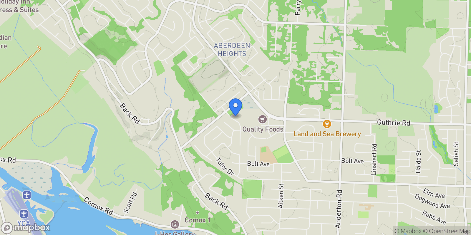 Map showing 700 Lancaster Way 38, Comox, British Columbia, Canada.