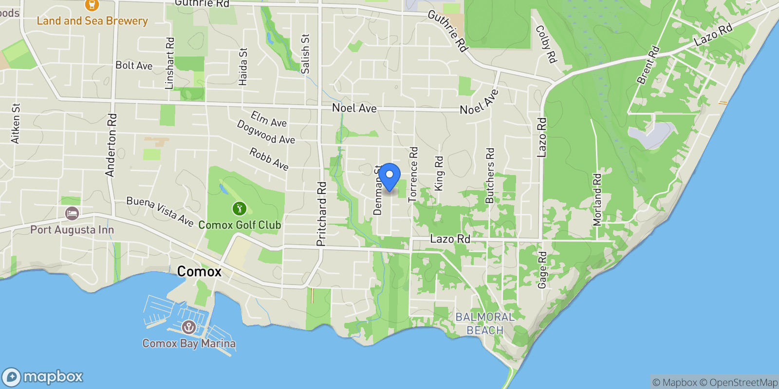 Map showing 317 Quarry Rd, Comox, British Columbia, Canada.