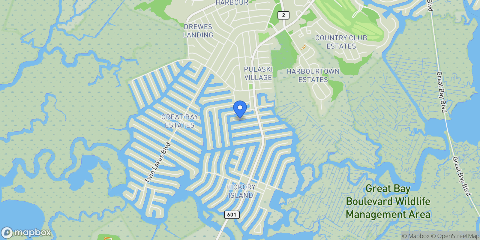 Map showing 27 W Brig Drive, Little Egg Harbor, NJ 08087, Little Egg Harbor Township, New Jersey, United States.