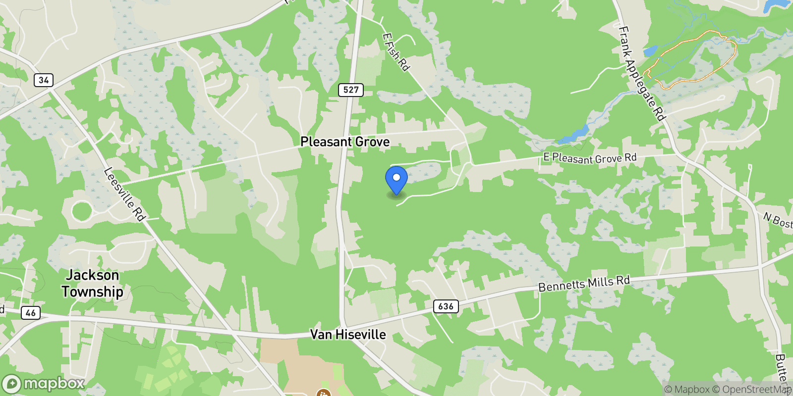 Map showing 24 Parkside Drive, Jackson, NJ 08527, Jackson Township, New Jersey, United States.