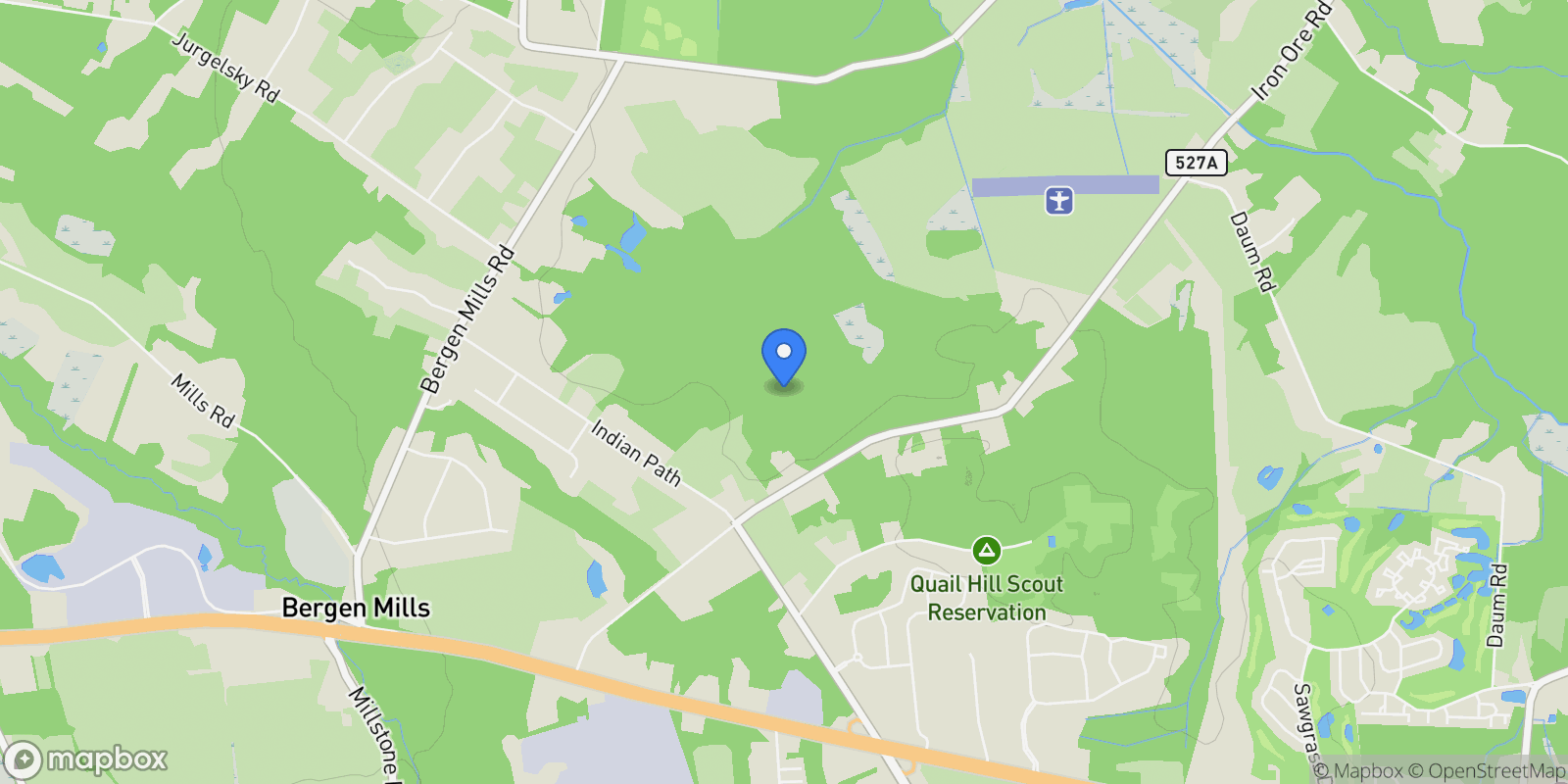 Map showing 45 Iron Ore Road, Manalapan, NJ 07726, Manalapan Township, New Jersey, United States.