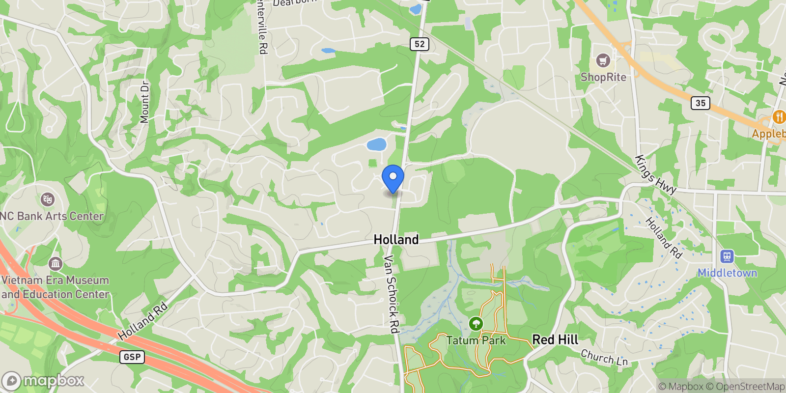 Map showing 4 Takolusa Drive, Holmdel, NJ 07733, Holmdel, New Jersey, United States.