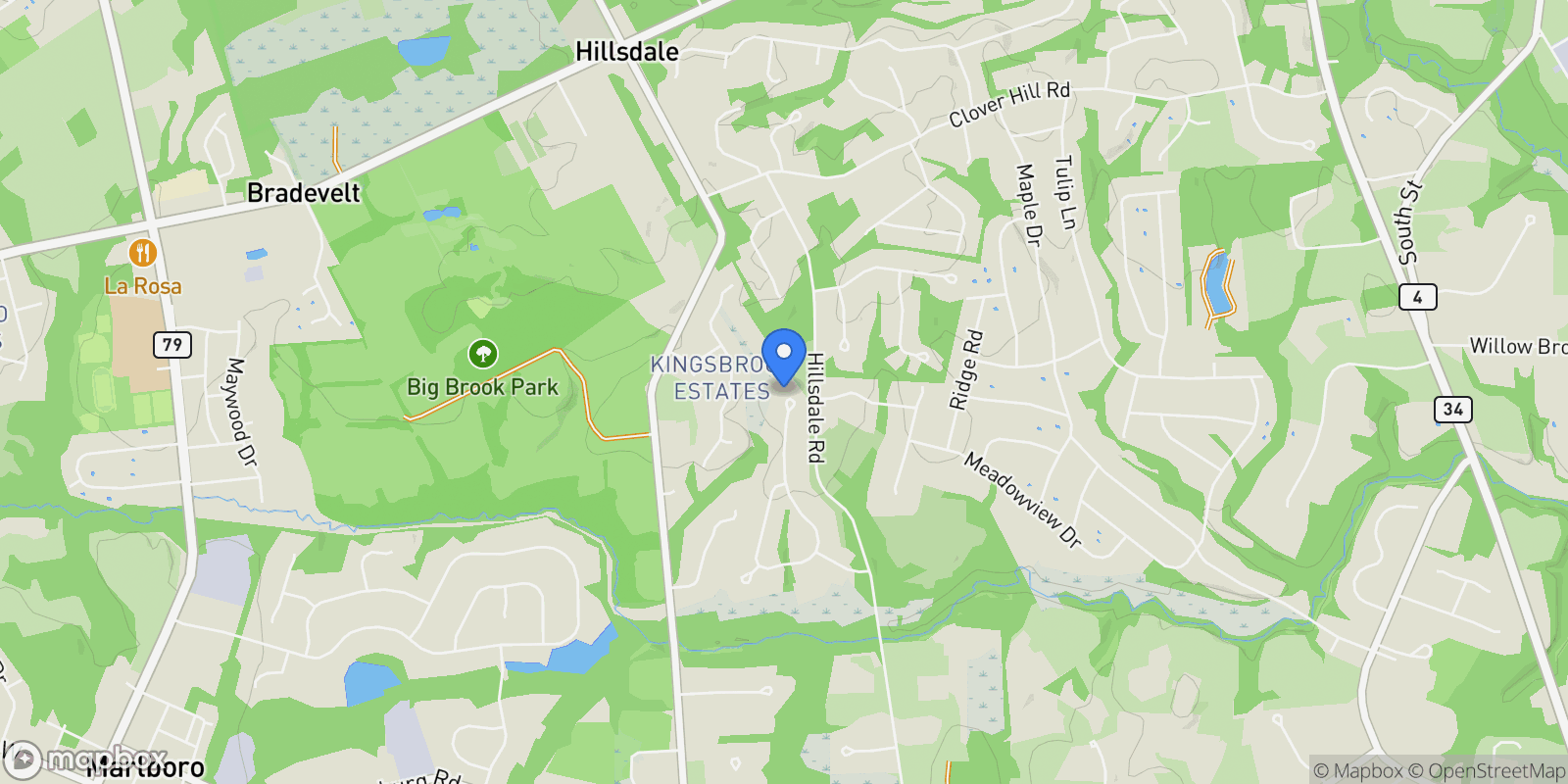 Map showing 20 Birch Lane, Colts Neck, NJ 07722, 07722, New Jersey, United States.