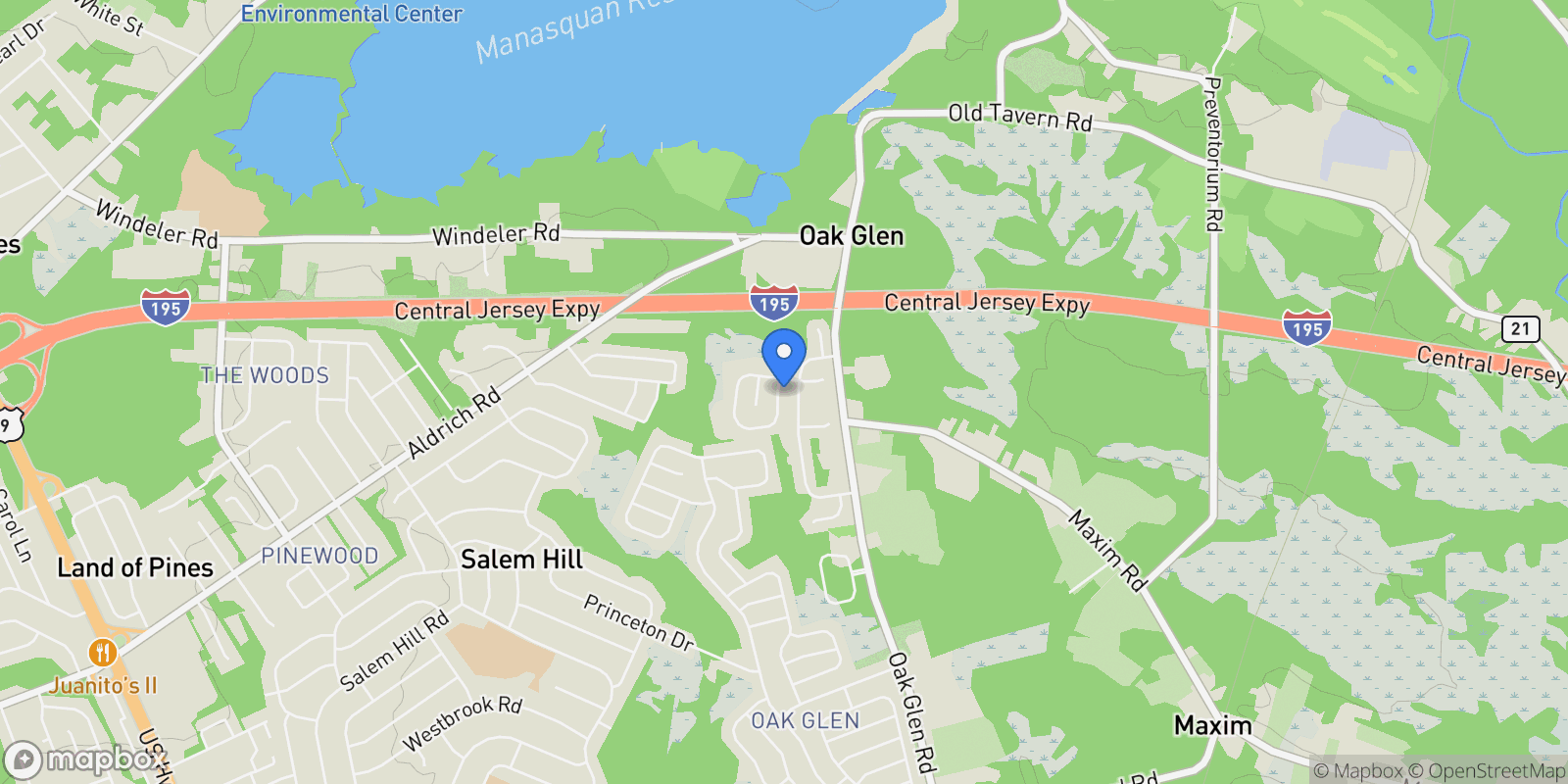Map showing 3 Brent Drive, Howell, NJ 07731, Howell Township, New Jersey, United States.