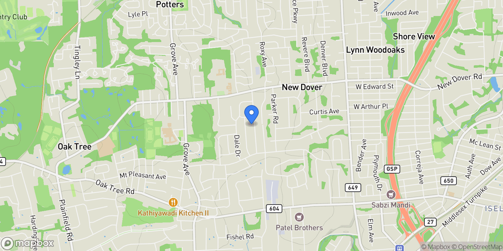Map showing 23 Jonathan Drive, Edison, NJ 08820, Metuchen, New Jersey, United States.