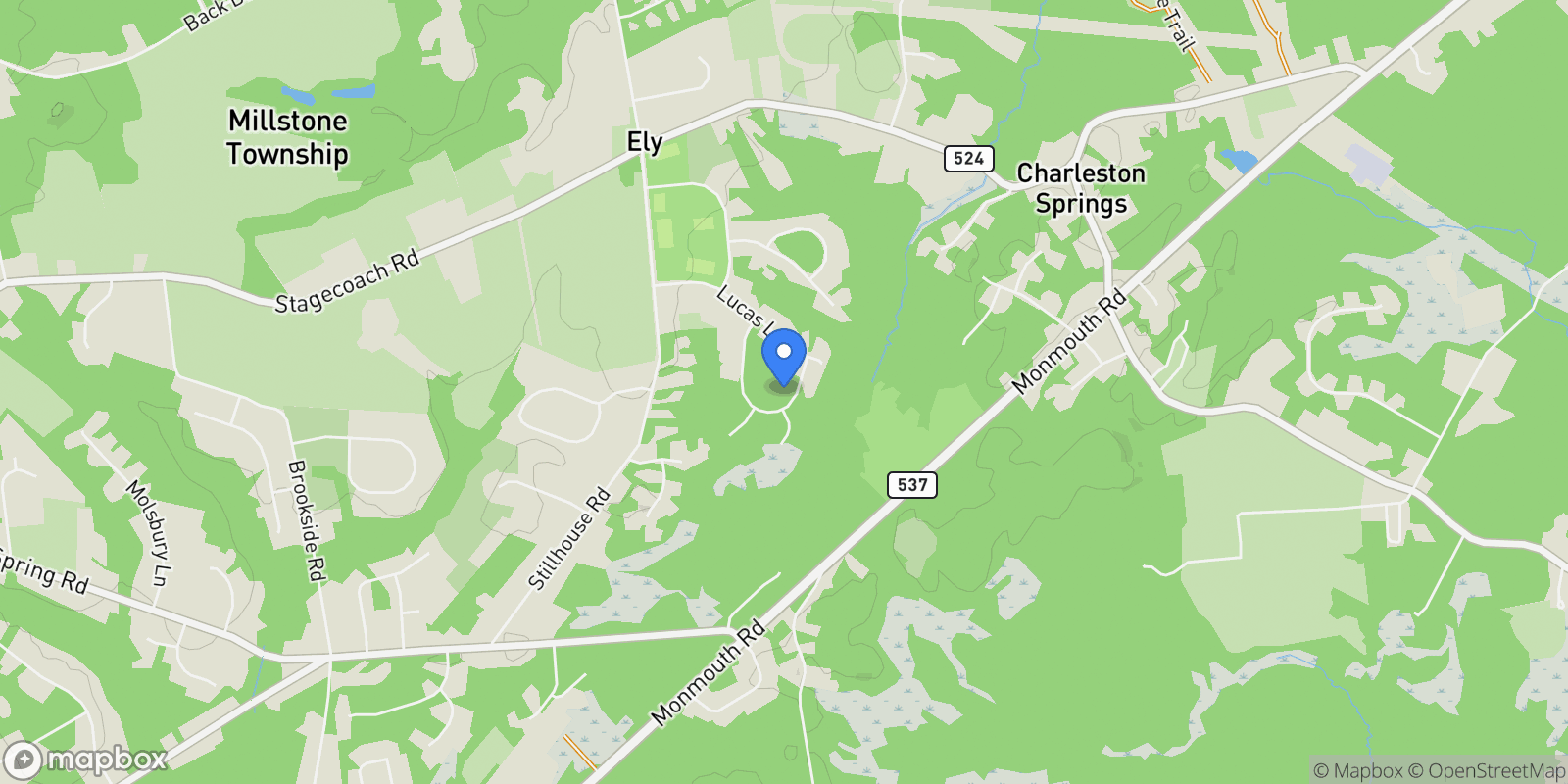 Map showing 18 Wetherill Drive, Millstone, NJ 08510, Millstone, New Jersey, United States.