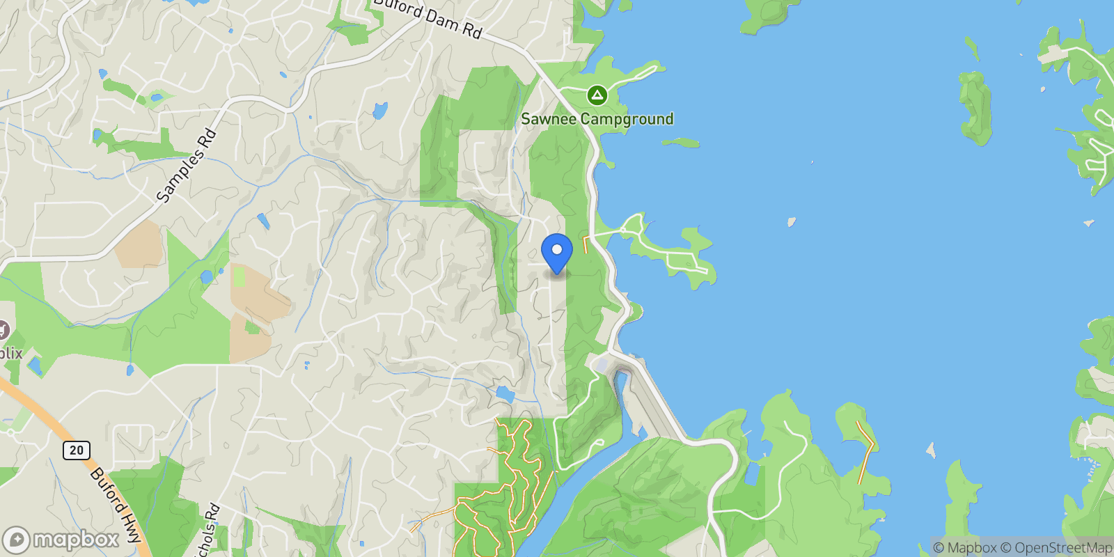 Map showing 3625 Sweetwater Drive, Cumming, GA 30041, Cumming, Georgia, United States.