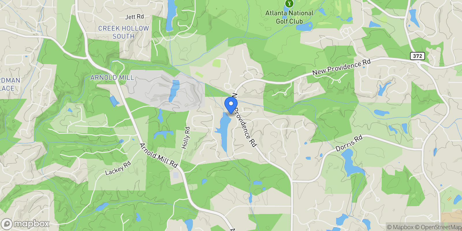 Map showing 13540 Providence Lake Drive, Milton, GA 30004, Milton, Georgia, United States.