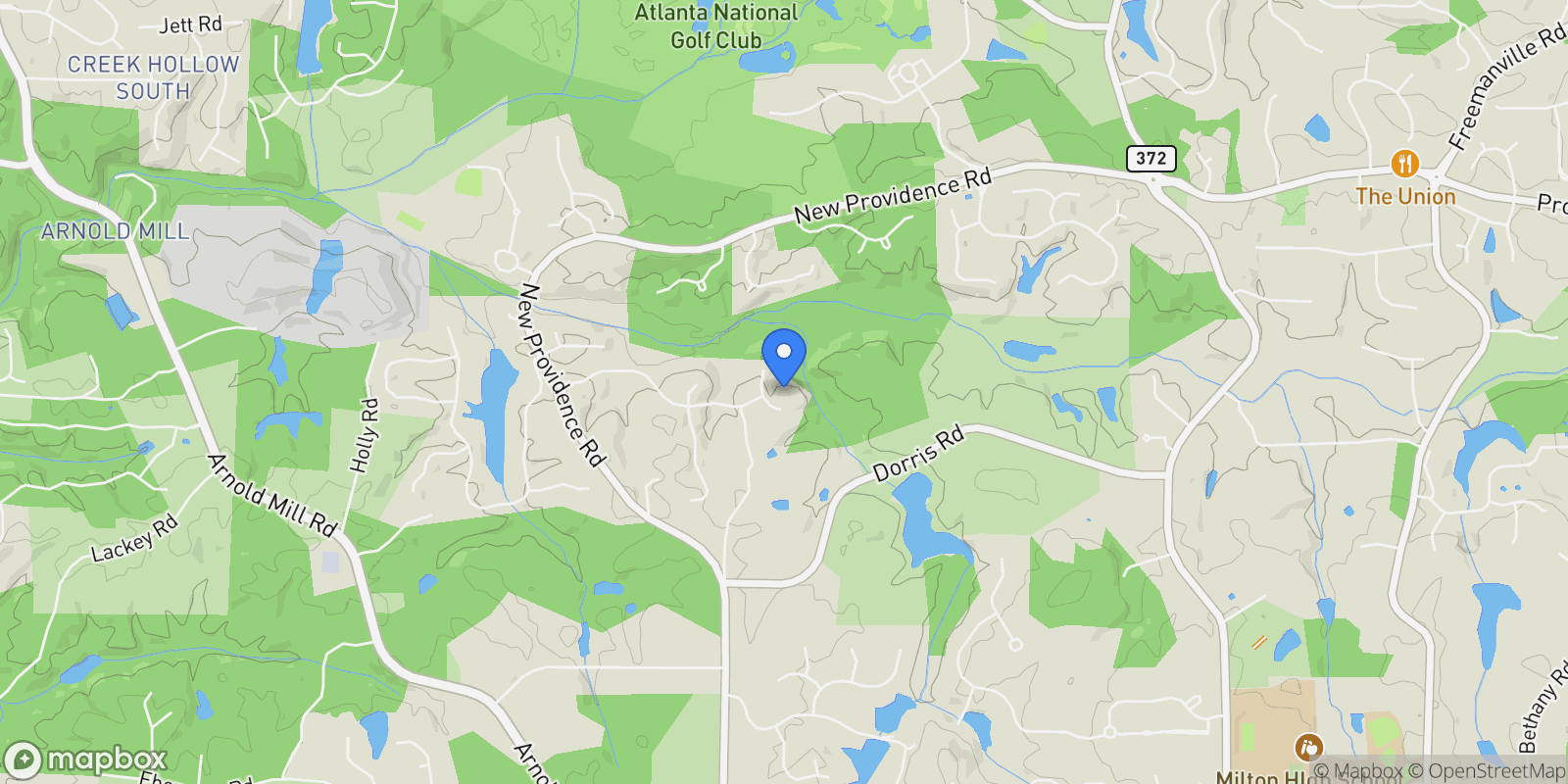 Map showing 13535 Blakmaral Lane, Milton, GA 30004, Milton, Georgia, United States.