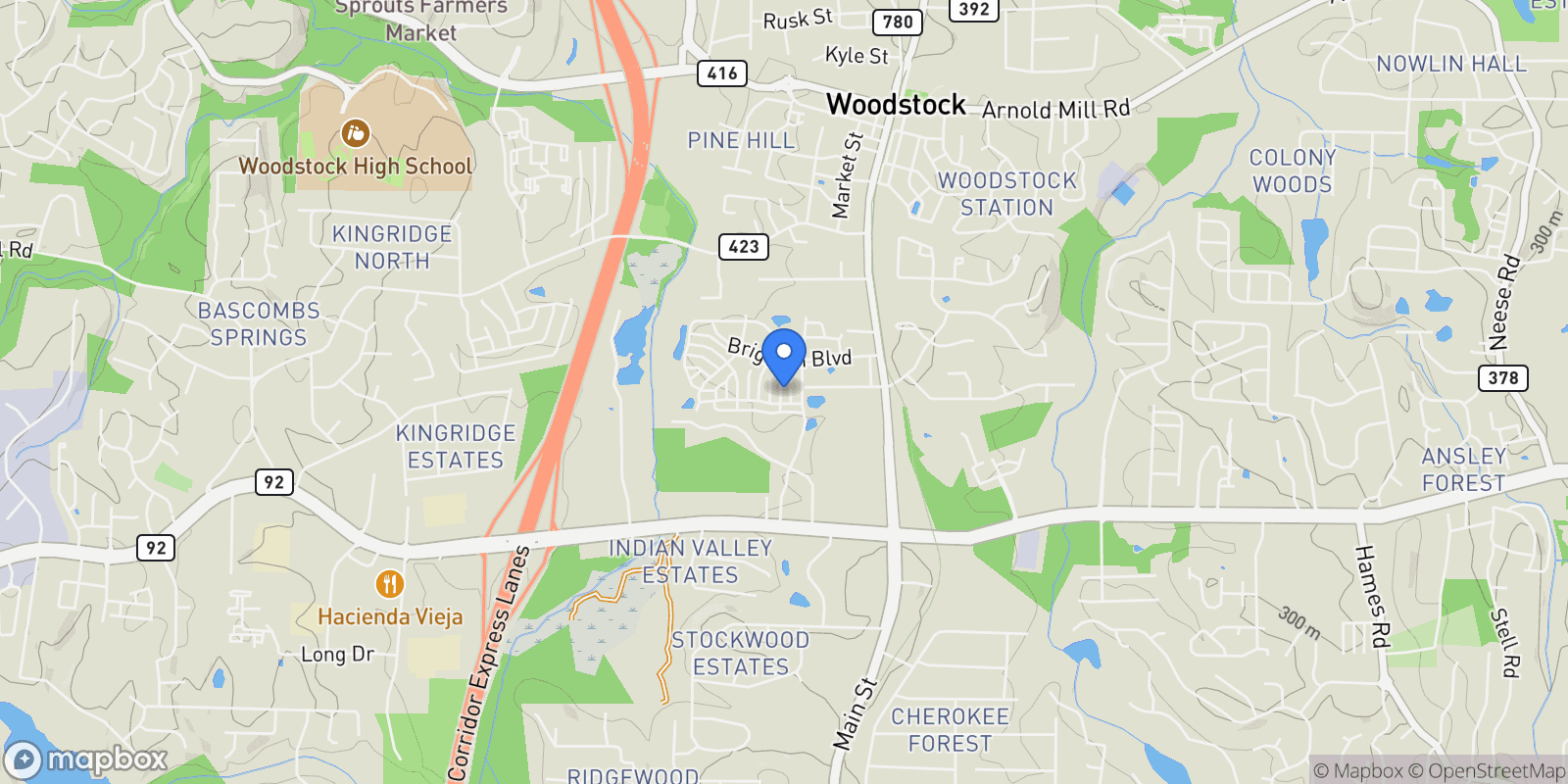 Map showing 704 Morgan Drive, Woodstock, GA 30188, Woodstock, Georgia, United States.