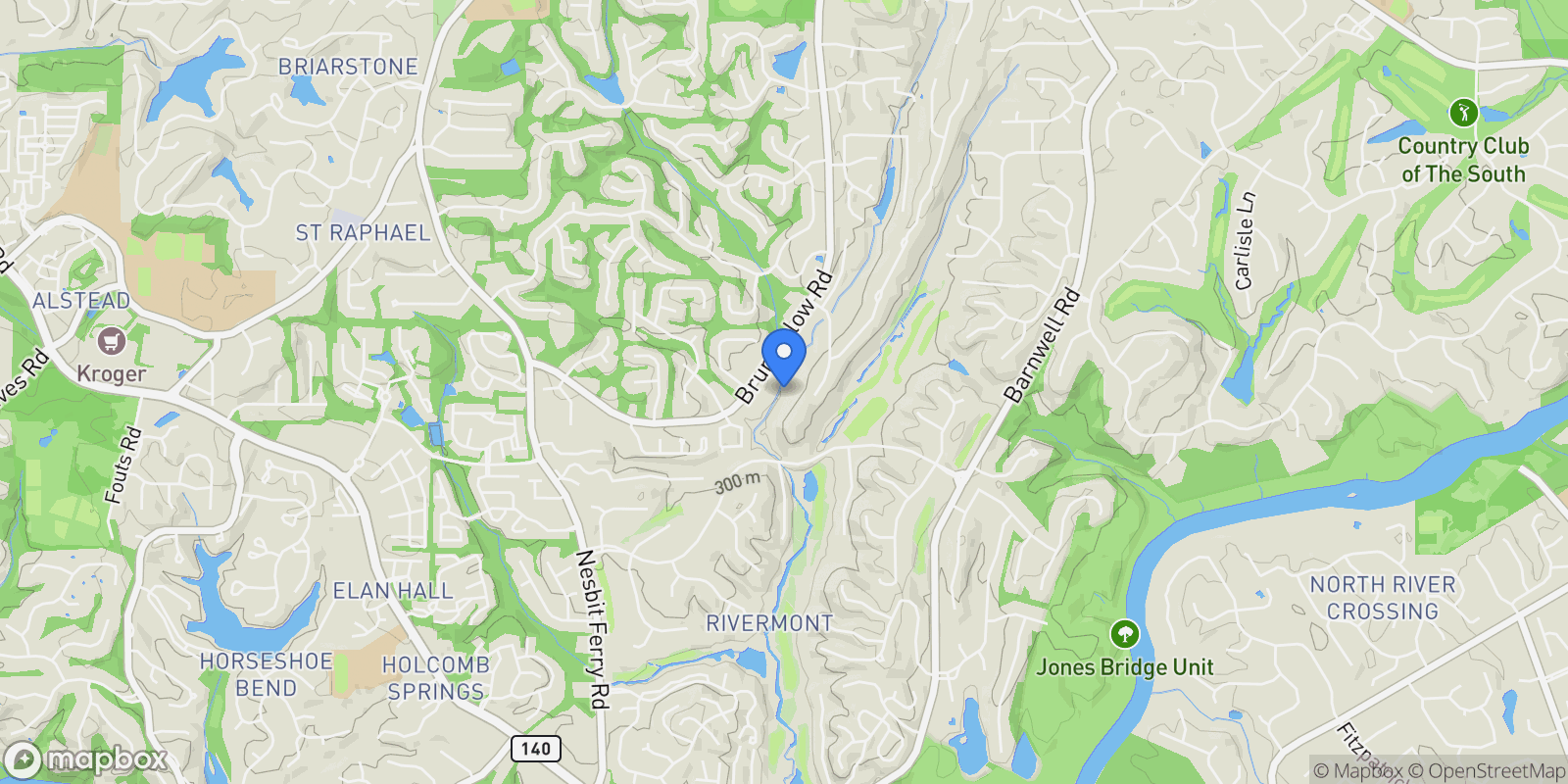 Map showing 9245 Brumbelow Road, Johns Creek, GA 30022, Alpharetta, Georgia, United States.