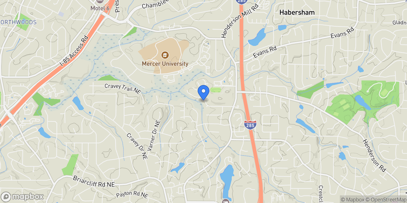 Map showing 3233 Bolero Pass, Atlanta, GA 30341, Chamblee, Georgia, United States.