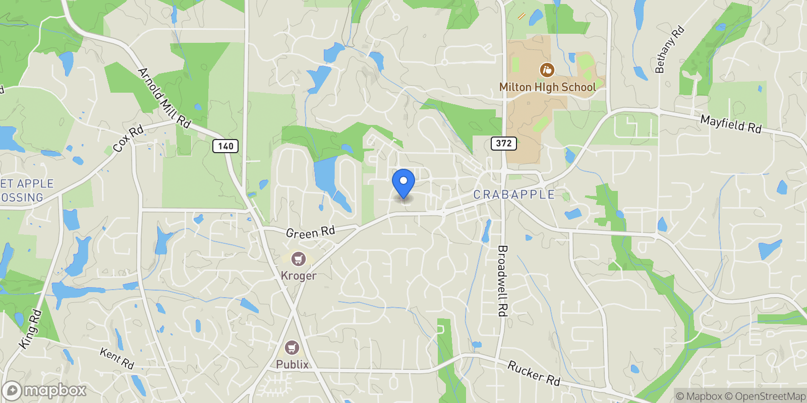 Map showing 515 N Burgess Trail, Milton, GA 30004, Milton, Georgia, United States.
