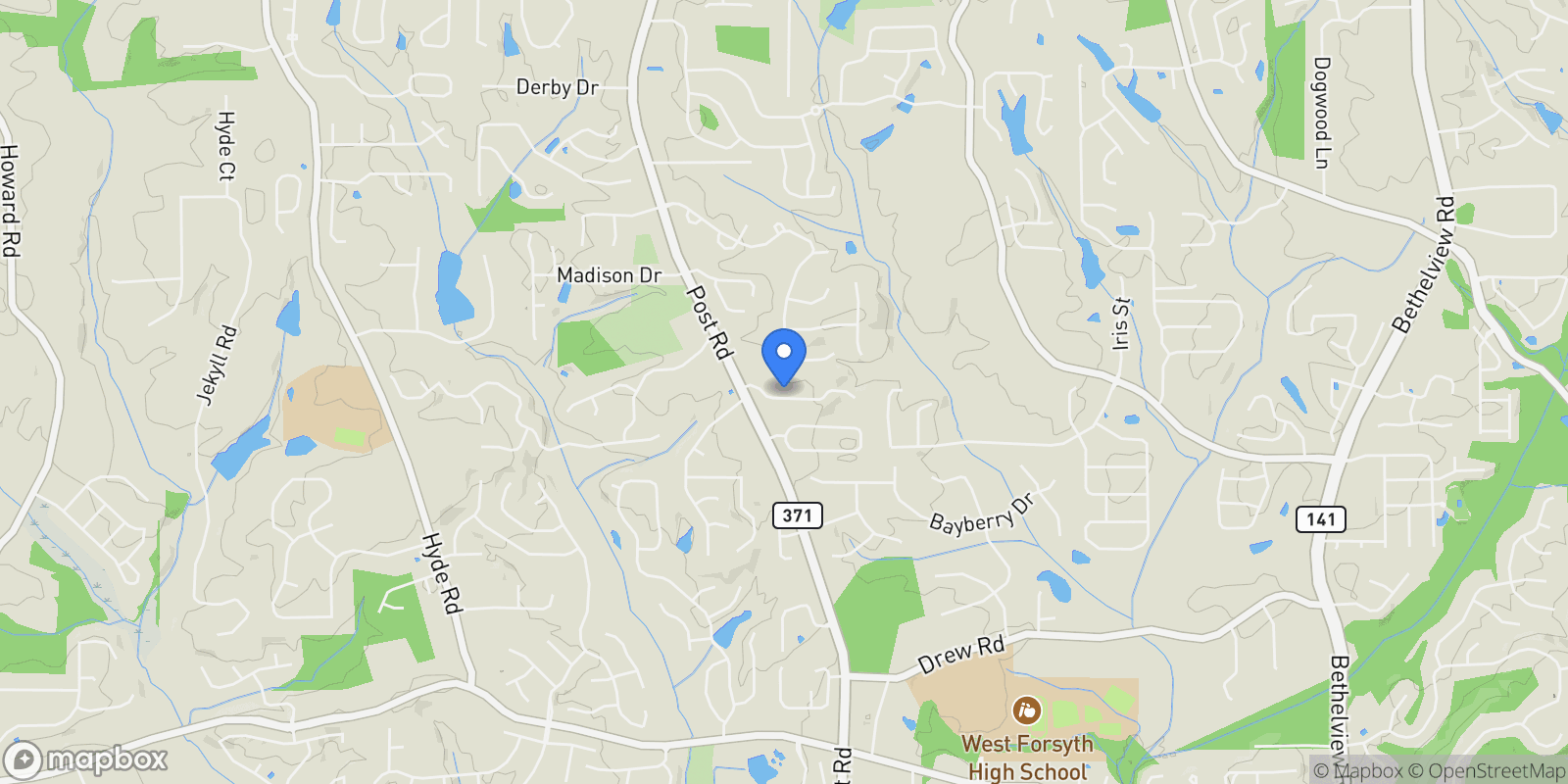 Map showing 4395 St Andrews Crest Drive, Cumming, GA 30040, Cumming, Georgia, United States.