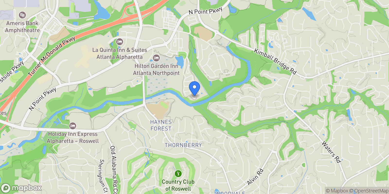 Map showing 615 Society Street, Alpharetta, Georgia, United States.