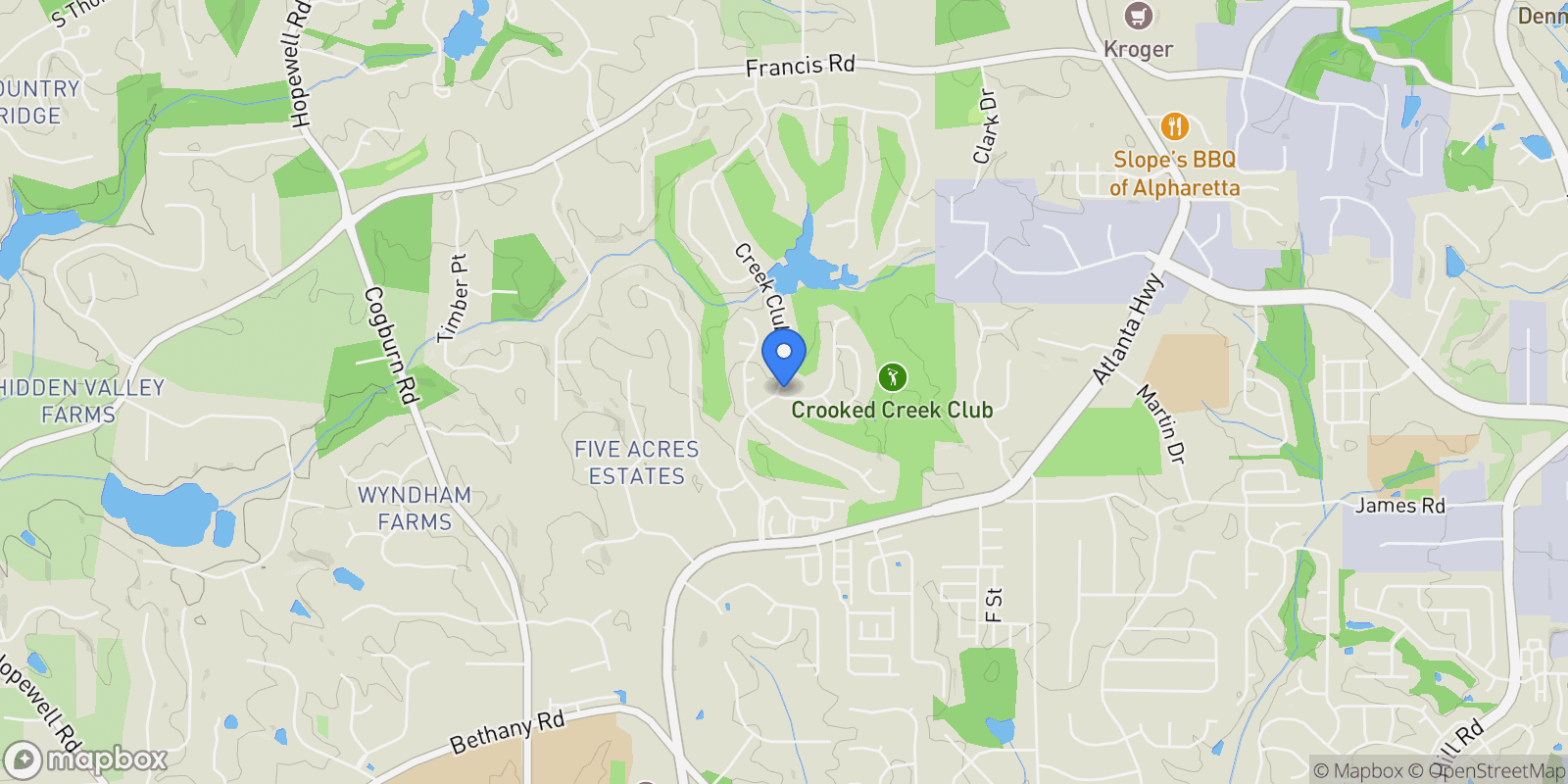 Map showing 3154 Chipping Wood Court, Milton, Georgia, United States.