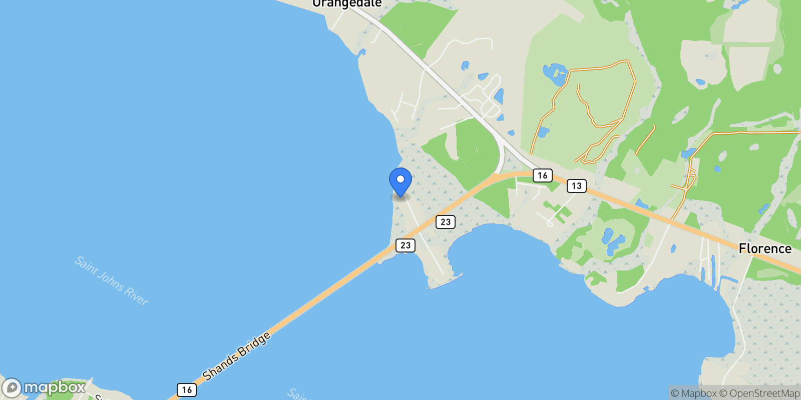 Map showing 5425 RIVERWOOD ROAD N. Road N, Saint Augustine, FL, 32092, USA, St. Augustine, Florida, United States.