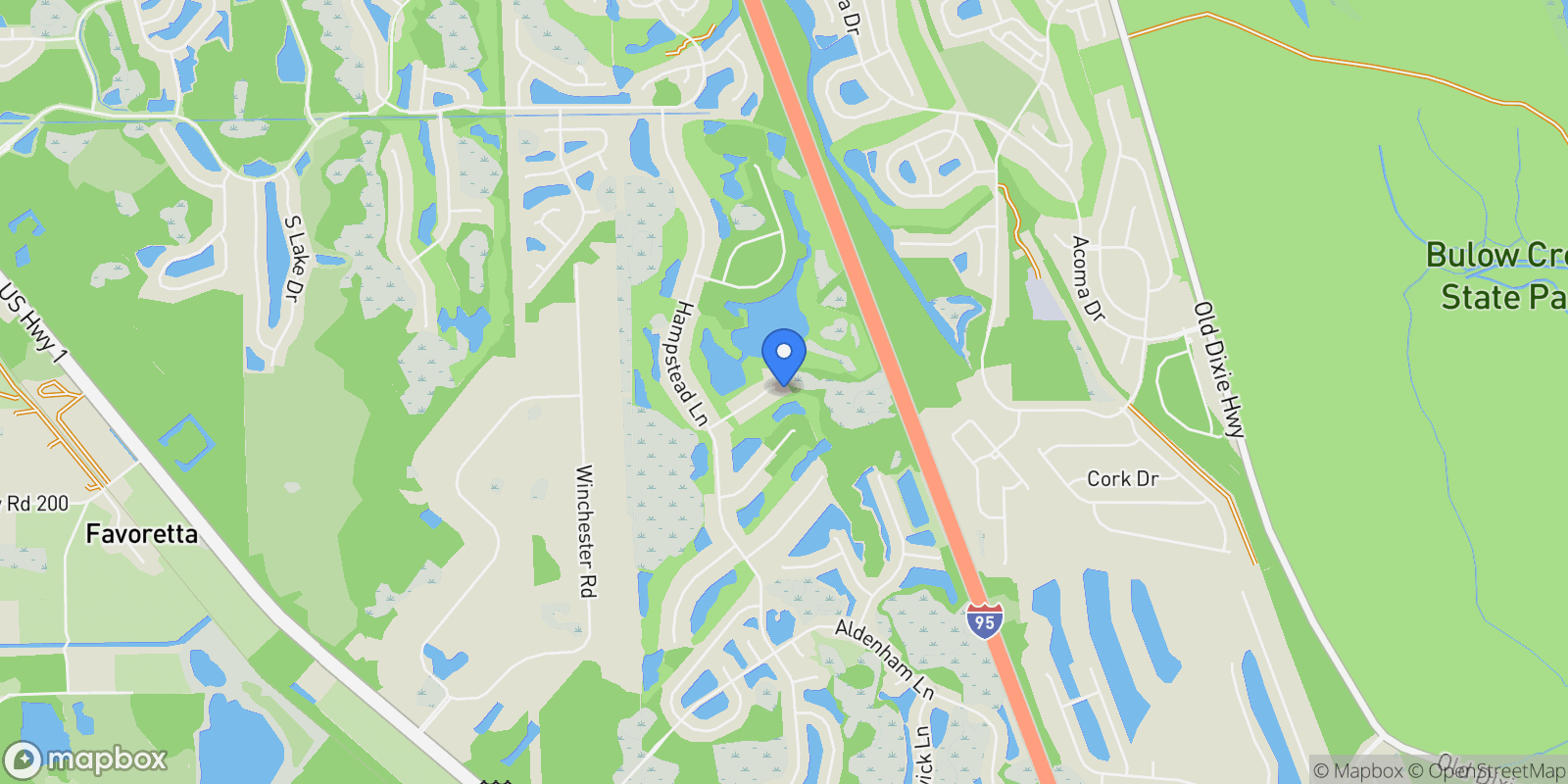 Map showing 1117 Oxbridge Lane, Ormond Beach, FL, 32174, USA, Ormond Beach, Florida, United States.