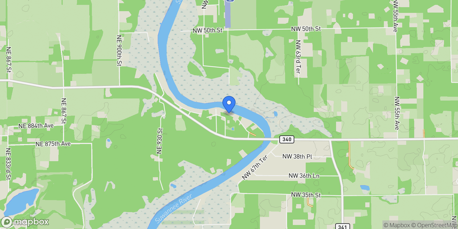 Map showing 174 NE 972ND STREET, Branford, FL, 32008, USA, Branford, Florida, United States.