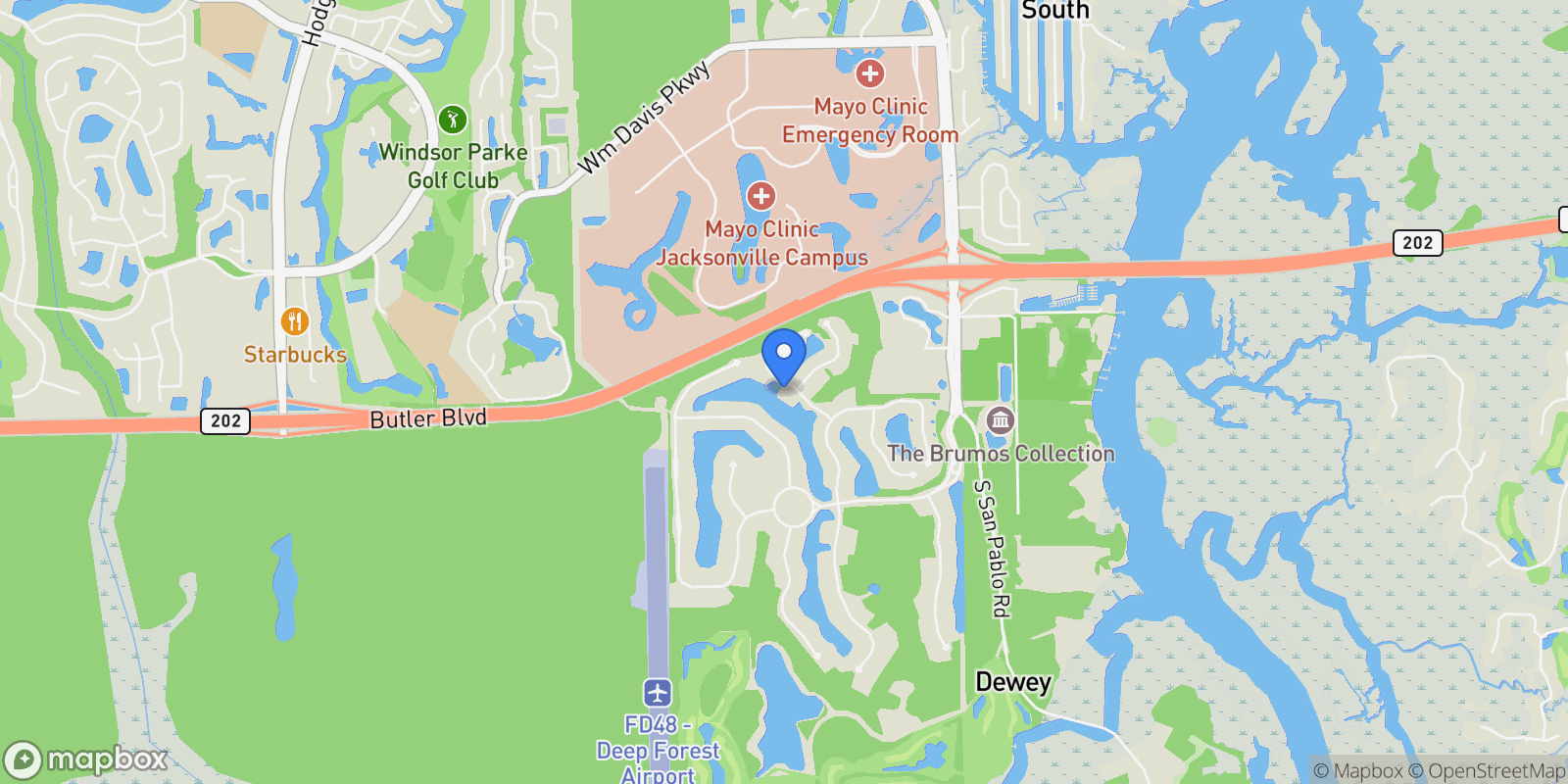 Map showing 5172 WILTON WALK Drive, Jacksonville, FL, 32224, USA, Jacksonville, Florida, United States.