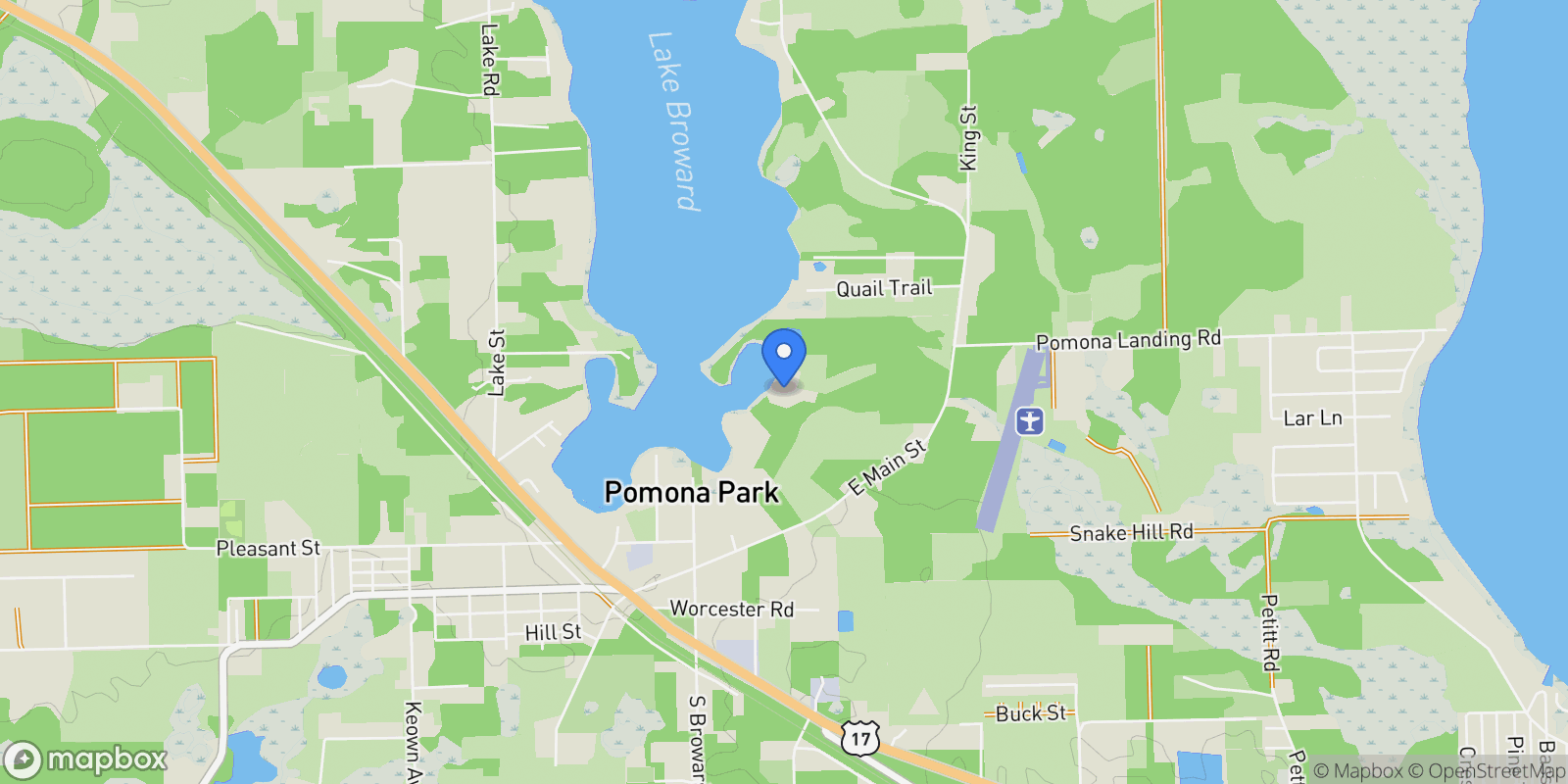 Map showing 153 SUNNY Lane, Pomona Park, FL, 32181, USA, Pomona Park, Florida, United States.