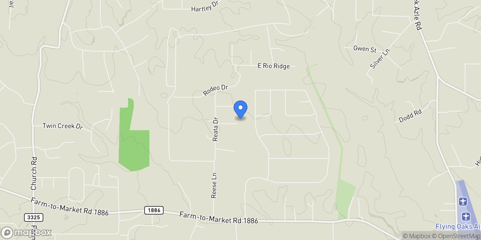 Map showing 129 Lariat Court, Azle, Texas, United States.
