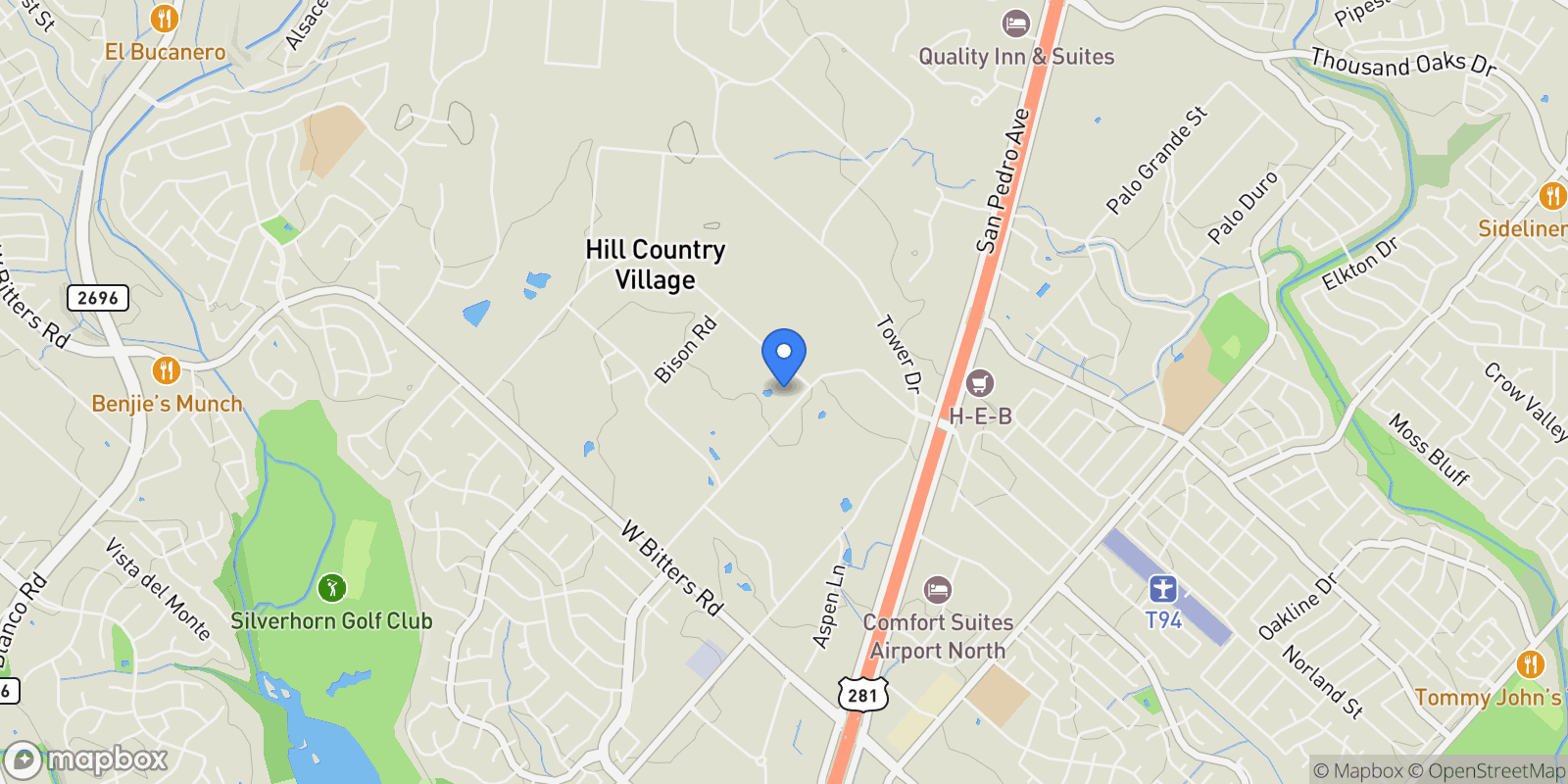 Map showing 100 Tomahawk Trail , San Antonio, TX 78232, San Antonio, Texas, United States.