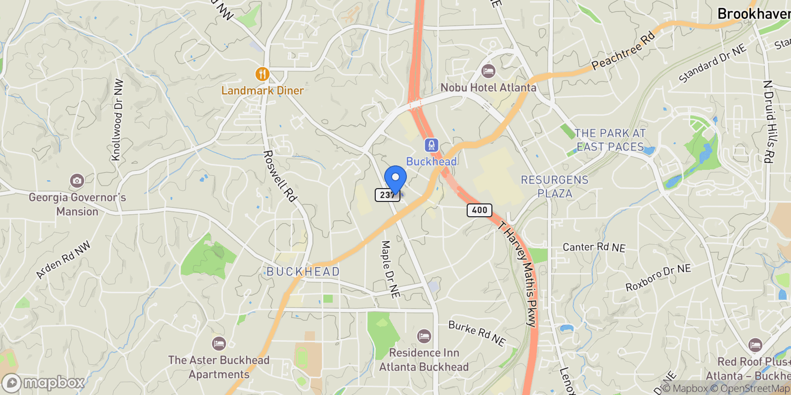 Map showing 3325 Piedmont RD NE 1805, Atlanta, Georgia, United States.