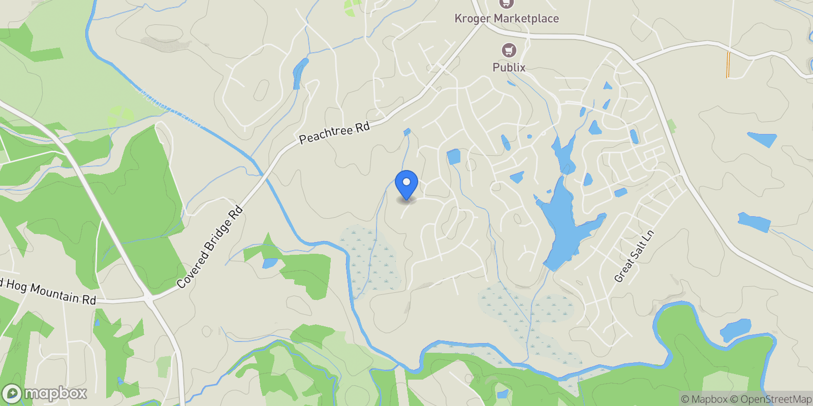 Map showing 290 Conway Trail, Hoschton, Georgia, United States.