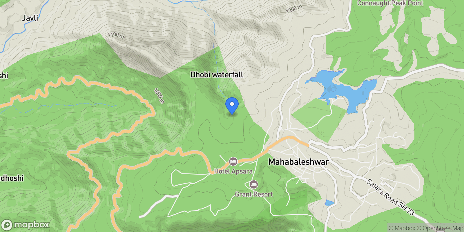 Map showing Mahabaleshwar, MH, Haroshi, Maharashtra, India.