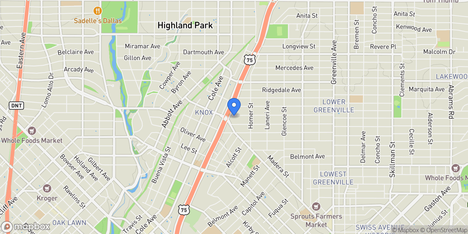 Map showing 5016 Vickery Boulevard, Dallas, TX, 75206, USA, Dallas, Texas, United States.