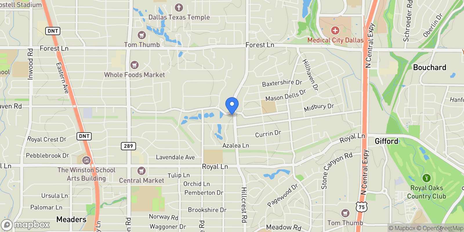 Map showing 6766 Northaven Road, Dallas, TX, 75230, USA, Dallas, Texas, United States.