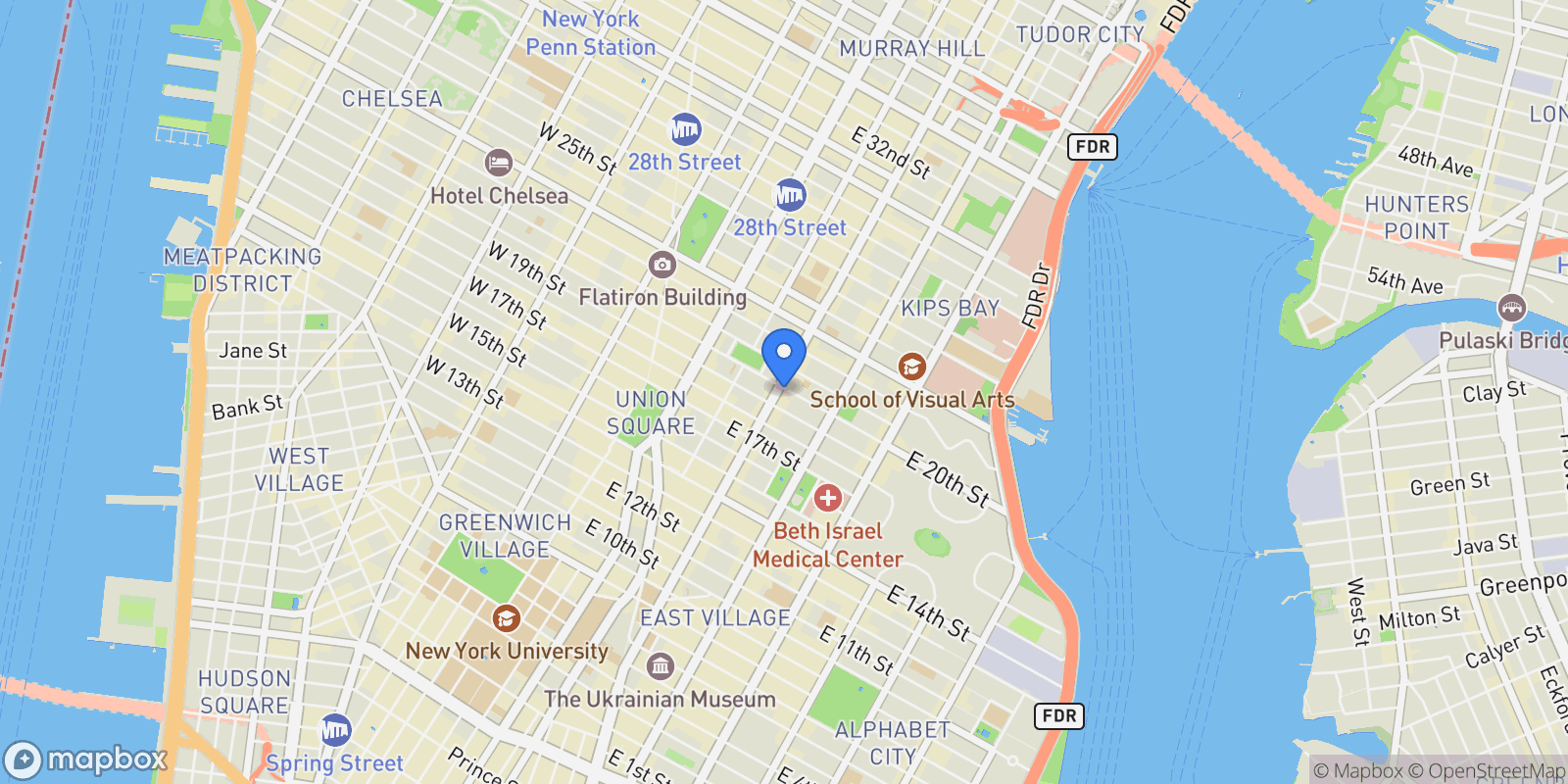 Map showing 200E20th, 200 E 20TH ST, New York, New York, United States.
