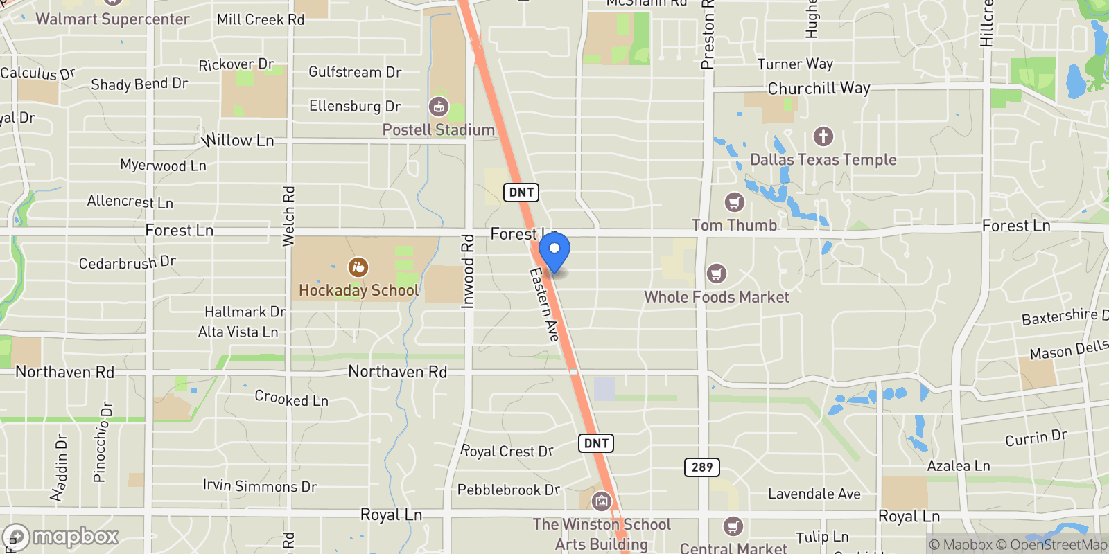Map showing 5510 Caladium Drive, Dallas, TX, 75230, USA, Dallas, Texas, United States.