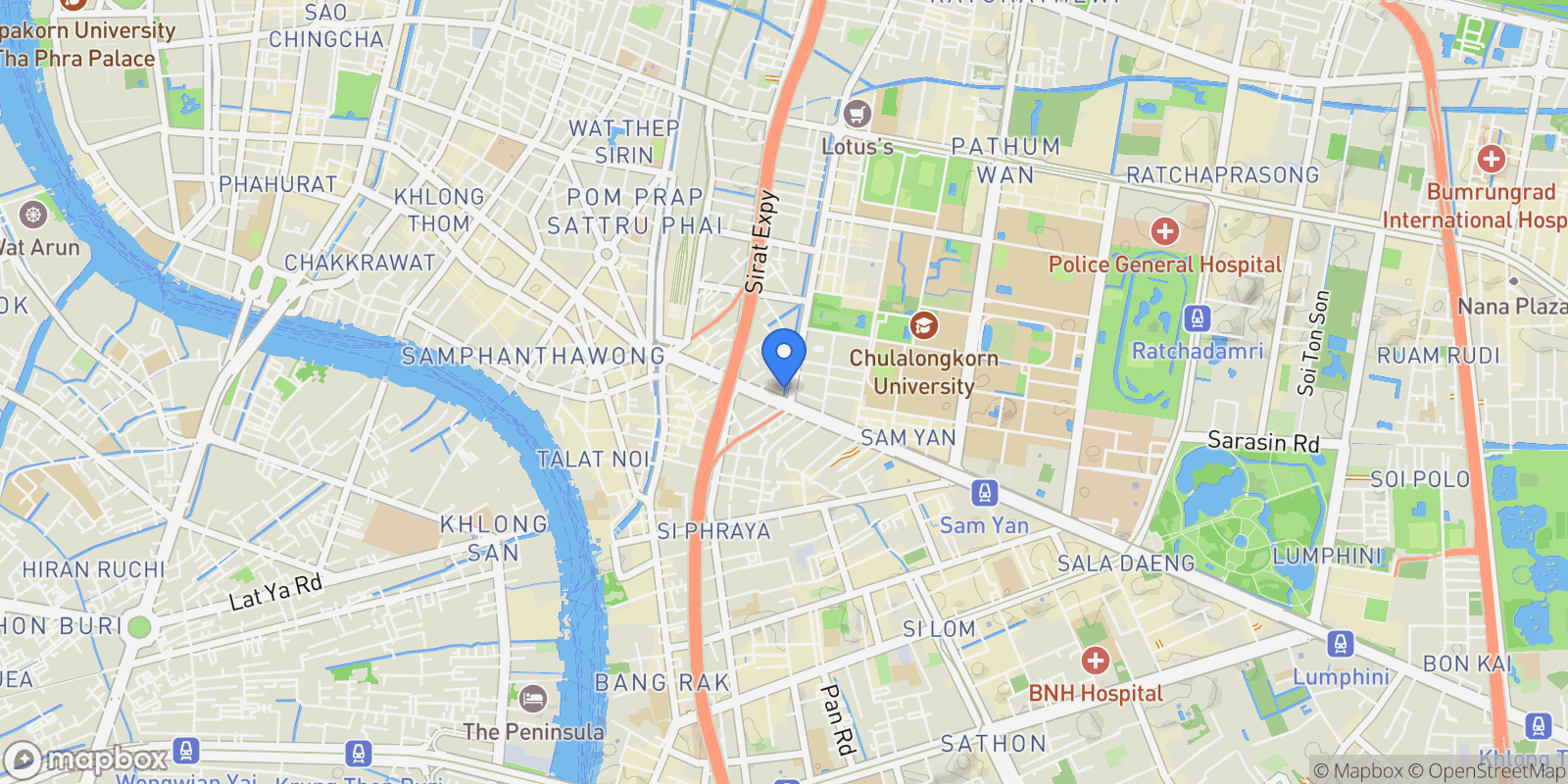 Map showing 777 Rama 4 Road, Rong Muang, Pathum Wan, Bangkok, Rong Mueang, Bangkok, Thailand.