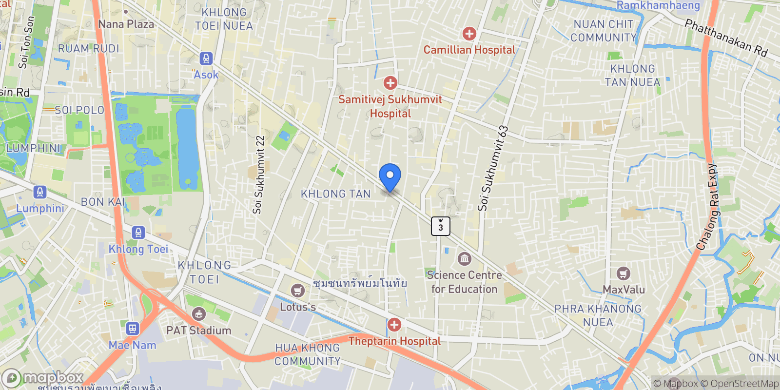Map showing 778 Sukhumvit Road, Khong Tan, Khlong Toei, Bangkok, Bangkok, Krung Thep Maha Nakhon, Thailand.