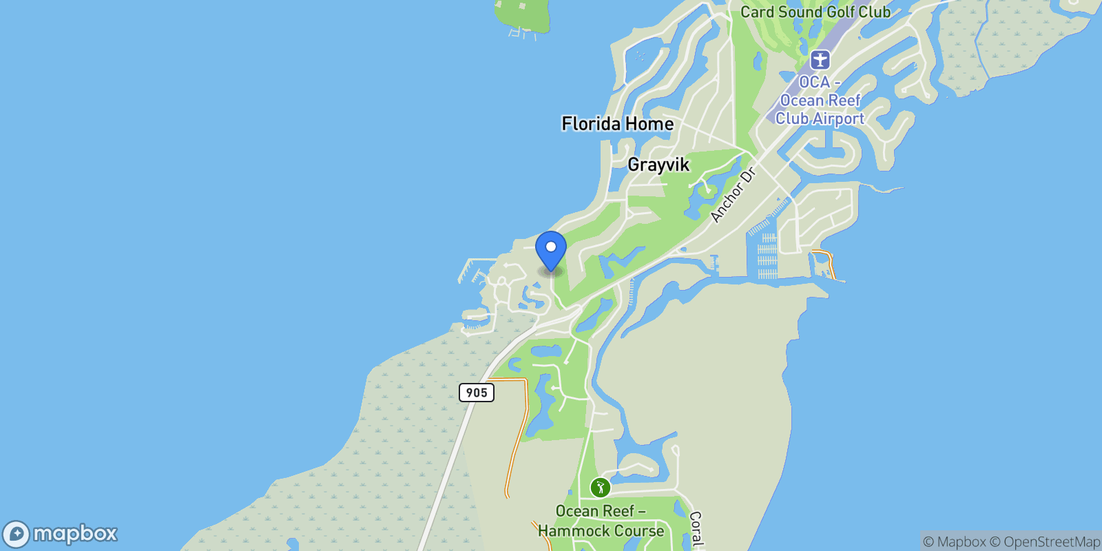 Map showing 1 Residence Lane #B-209, Key Largo, FL 33037, Key Largo, Florida, United States.