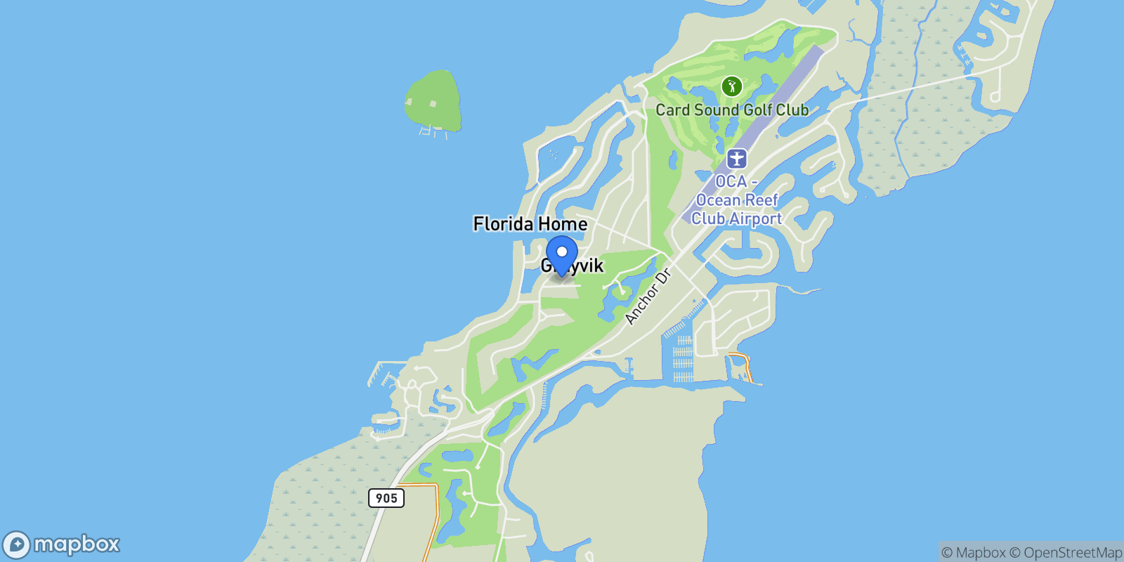 Map showing 3 Spray Road, Key Largo, FL 33037, Key Largo, Florida, United States.