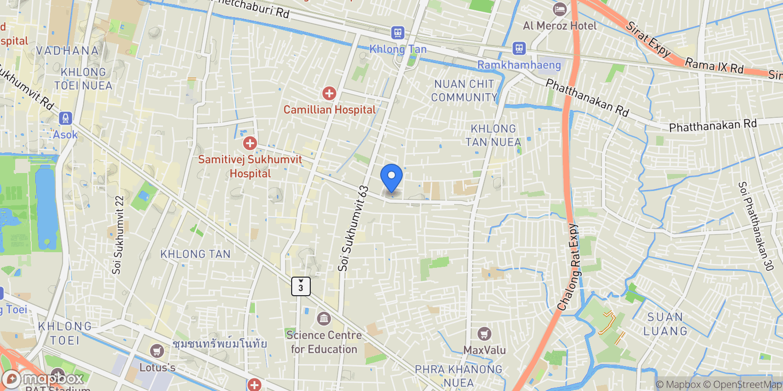 Map showing 25 Soi Ekkamai 12, Ekkamai Road, Khlong Tan Nua, Watthana, Bangkok, Bangkok, Krung Thep Maha Nakhon, Thailand.