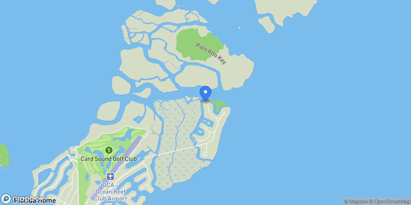 Map showing 32 Cardinal Lane, Key Largo, FL 33037, Key Largo, Florida, United States.