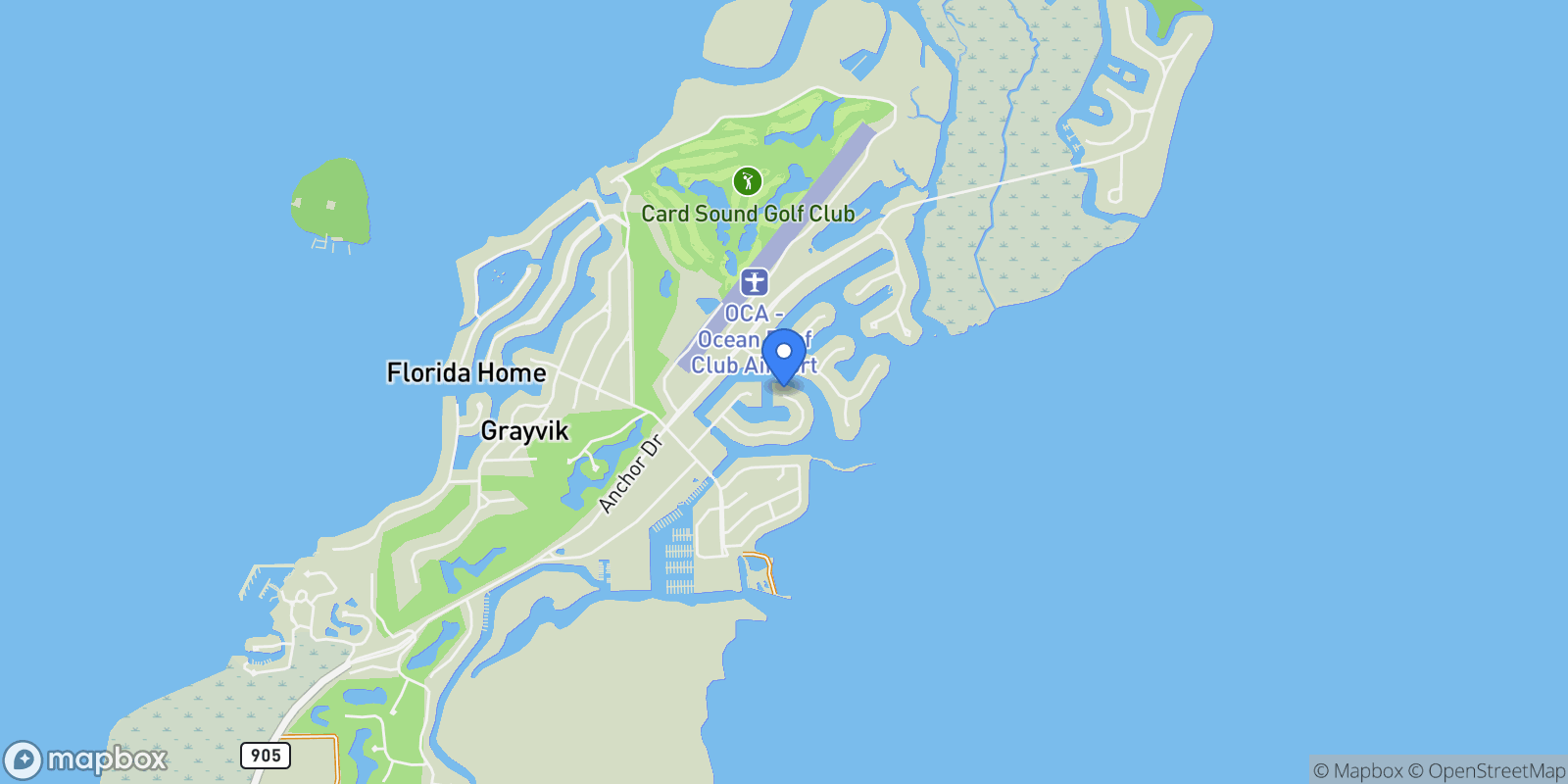 Map showing 3 Creek House #PH-3, Key Largo, FL 33037, Key Largo, Florida, United States.