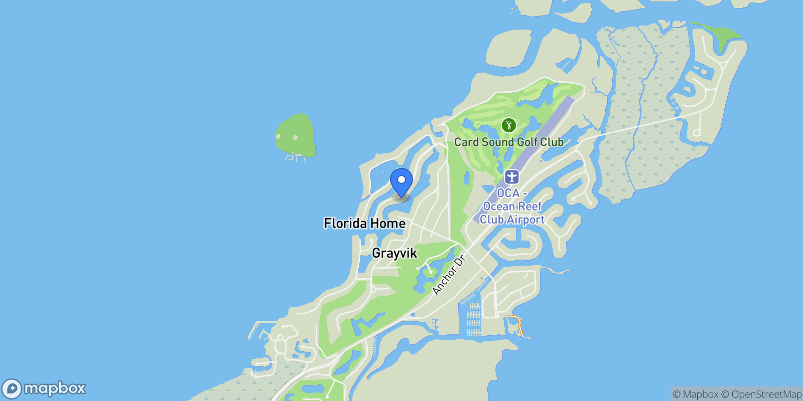 Map showing 8 Sunset Cay Road, Key Largo, FL 33037, Key Largo, Florida, United States.