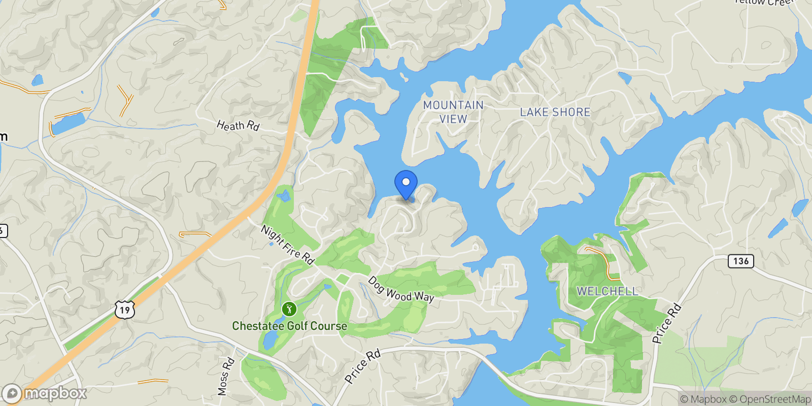 Map showing 494 River Overlook RD, Cumming, Georgia, United States.