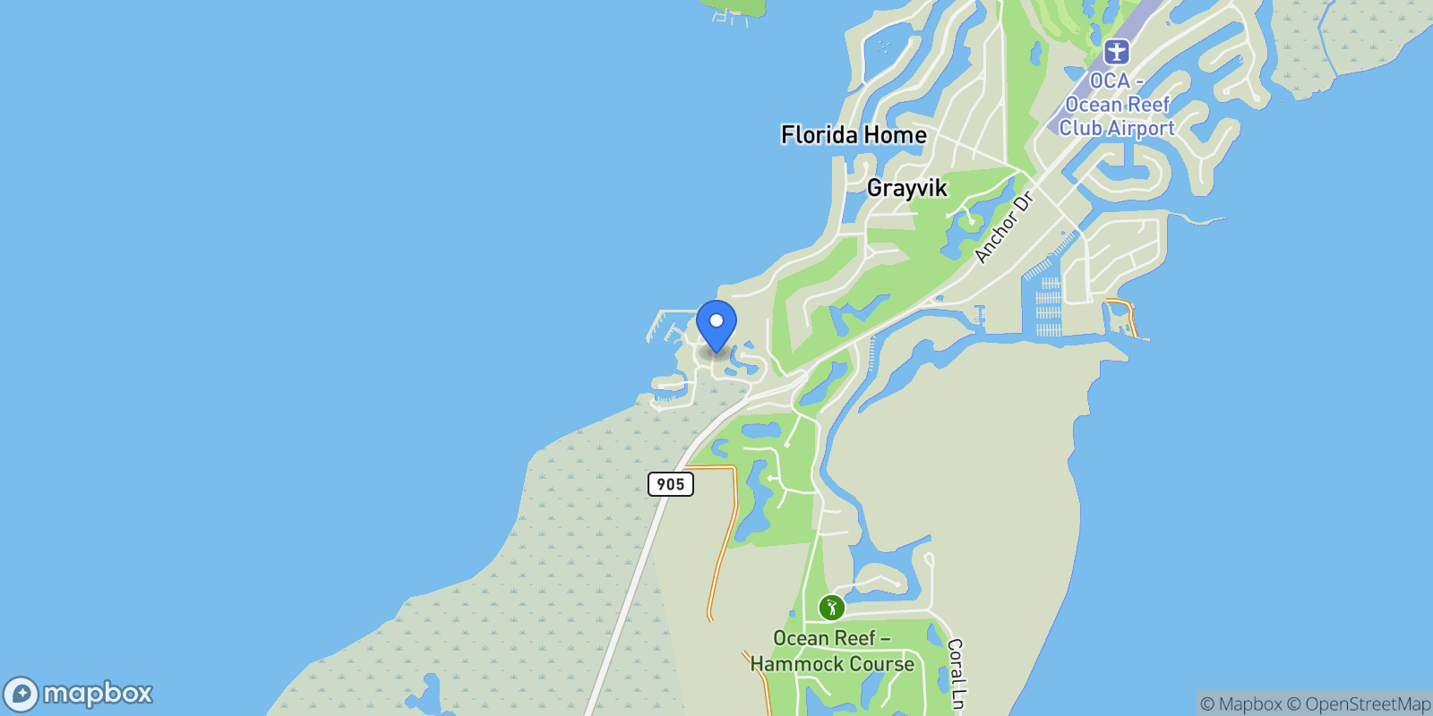 Map showing 11 Marina Drive #A, Key Largo, FL 33037, Key Largo, Florida, United States.